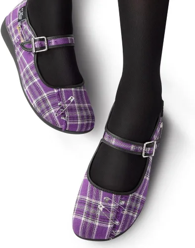 Vista 4 de Hot Chocolate Design - Zapato planos estilo Mary Jane para mujer, de lona, divertidos, Chocolaticas