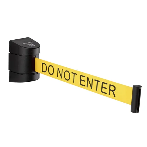 Vista 19 de DuraSteel Barrera retráctil para cinturón de control de multitudes de montaje en pared, cinturón de barrera retráctil negro de 9.2 pies, barreras