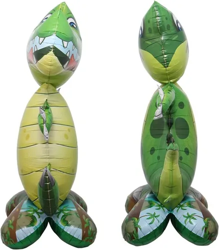 Vista 5 de Estado de uno mismo 3D dinosaurio triceratops champsosaurio tiranosaurio baby shower animal bola niño 4D oso globos de aluminio fiesta de cumpleaños
