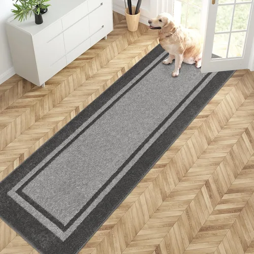 Vista 28 de PURRUGS Tapete para puerta con atrapamiento de suciedad, 20 x 32 pulgadas, antideslizante, lavable a máquina, tapete de entrada, tapete para puerta