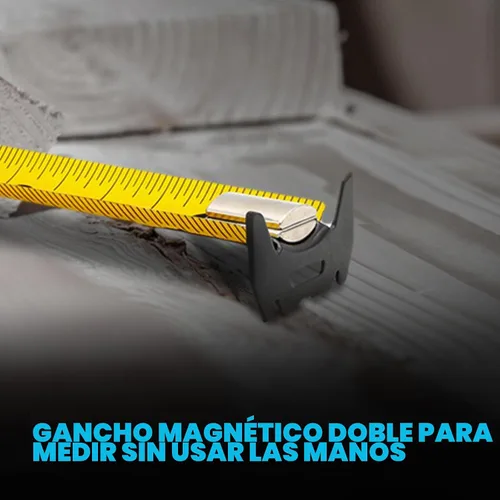 Vista 3 de OX Tools Tuff Blade - Cinta métrica magnética de construcción a prueba de golpes con doble gancho magnético - Hoja de 1 1/4 pulgadas de ancho