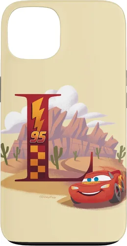 Vista 7 de Disney & Pixar - Carcasa para iPhone 17, diseño de letra L con monograma de letras L Lightning McQueen
