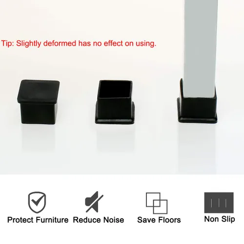 Vista 4 de uxcell A15092100ux0609 - Protector de goma para patas de silla, 0.787 x 0.787 in (paquete de 18)