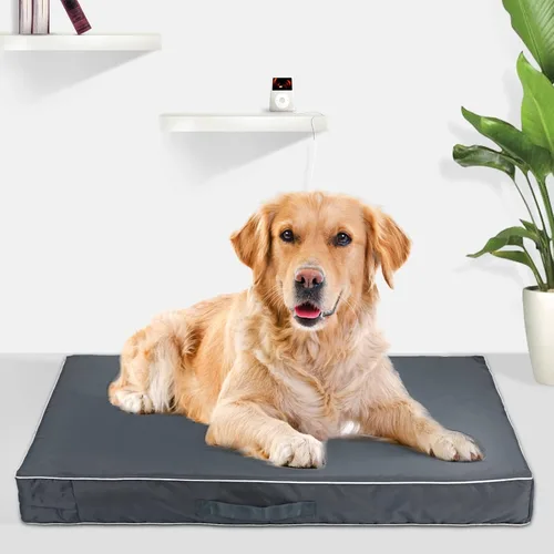 Vista 5 de Chinchilla Funda Impermeable para Cama de Perro Pesada Lavable, con Apertura de Cremallera Rellenable Funda Universal de Repuesto para Cama de Gris