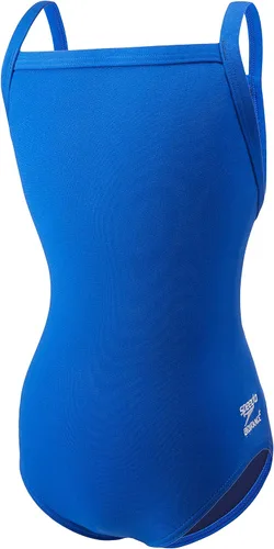Vista 13 de Speedo Traje de baño de una pieza para niñas Endurance+ Flyback - colores de equipo sólidos para jóvenes Negro/Negro