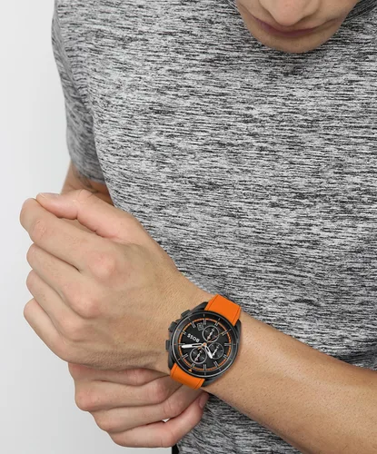 Vista 5 de BOSS Men's VOLANE 44mm Quartz Chronograph Watch Water Resistant Premium Timepiece for Sport Performance