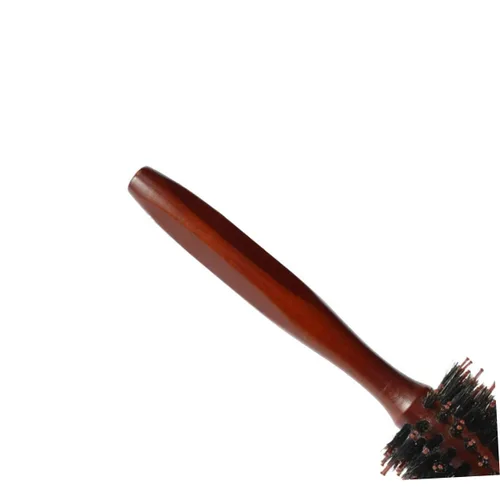 Vista 2 de FRCOLOR Cepillo de pelo redondo peine para las mujeres de sarga mango de madera de secado de pelo peinado herramienta de rizado color al azar