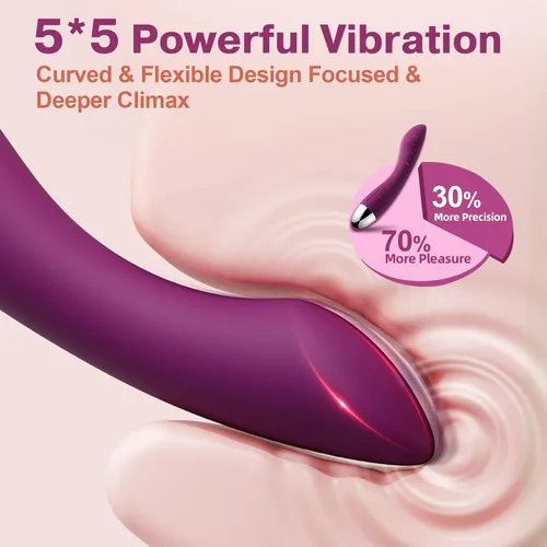 Vista 2 de SVAKOM Consolador vibrador de punto G con 25 patrones de vibración juguetones, estimulador de clítoris para mujeres, parejas, adultos, juguetes
