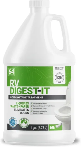 Vista 9 de Unique RV Digest-It - Tratamiento de inodoro RV – Elimina los olores en la fuente y licúa los residuos – 16 usos por botella de 32 onzas