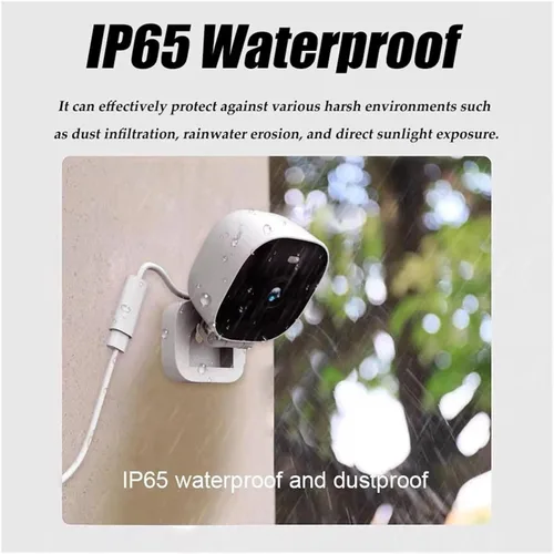 Vista 4 de Cámara de seguridad al aire libre impermeable 4K WiFi IP65 Blanco