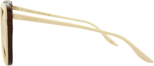 Vista 3 de Gucci GG0709S IVORYYELLOW 6314150 - Lentes de sol para mujer