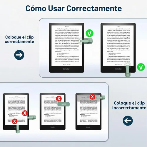 Vista 8 de [Compatible con fundas] Anillo pasador de páginas con control remoto para Kindle Paperwhite Oasis Scribe Kobo eReaders, controles remotos para verde