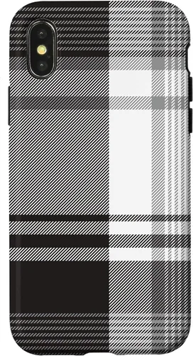 Vista 5 de Black White Grey Plaid Winter Fall Halloween Pattern Design Case for iPhone 17