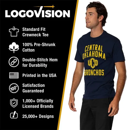 Vista 220 de LOGOVISION Official Collegiate One Color Distressed Logo Short Sleeve for Men & Women T Shirt Collection 3