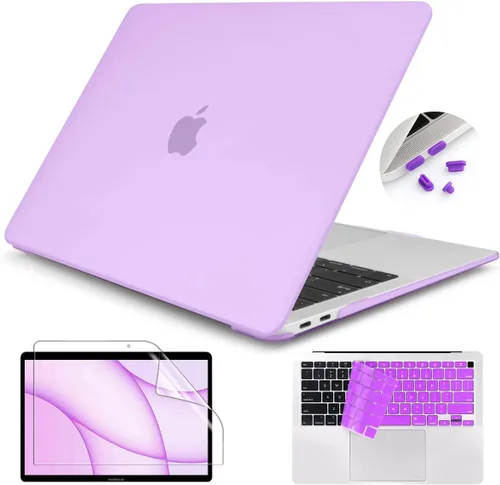 Vista 31 de Teryeefi Funda para MacBook Air 13 pulgadas Case 2021 2020 2019 2018 A2337 M1 A2179 A1932, carcasa rígida esmerilada, cubierta de teclado