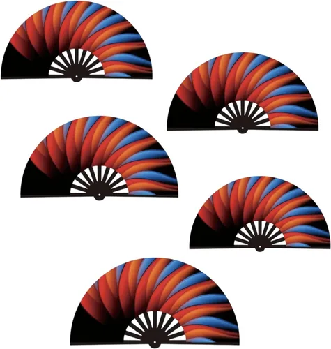 Vista 10 de Ventilador de mano plegable grande de 11 pulgadas, ventilador Clacker para baile de línea, ventilador de baile de línea, ventilador de mano de botas