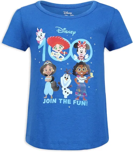 Vista 6 de Disney Paquete de 3 camisetas para niñas pequeñas y pequeñas - RosaAzulBlanco