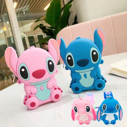 Vista 2 de Bolso cruzado de puntada al hombro, monedero, bolso pequeño de dibujos animados para niñas y niños, incluye llavero de puntada, el mejor regalo