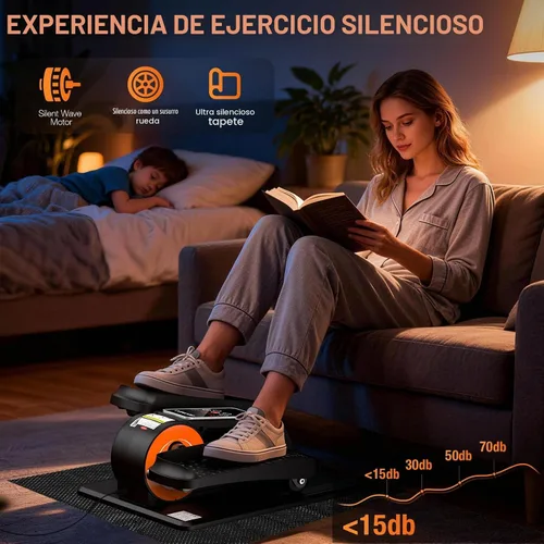 Vista 6 de Under Desk Elliptical Machine, Electric Elliptical Leg Exerciser for Senior, Quiet and Compact Electric Seated Pedal Exerciser for Home with