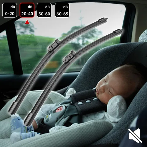 Vista 5 de Escobillas para limpiaparabrisas delantero compatible con Audi A1 2010-2017 de 24 + 16 pulgadas, accesorios de cortador de cepillos 2010 2011 2012