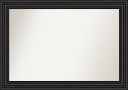 Vista 477 de Amanti Art Espejo personalizado, espejo de baño negro puente, espejo de pared o espejo de tocador de baño sobre el fregadero (26 x 26 pulgadas)