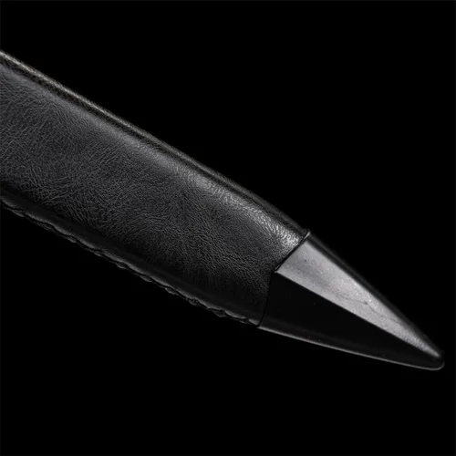 Vista 8 de Espada larga cruzada hecha a mano de 49 pulgadas con doble mano, remache de acero de resorte, hoja completa, espada de estilo medieval real