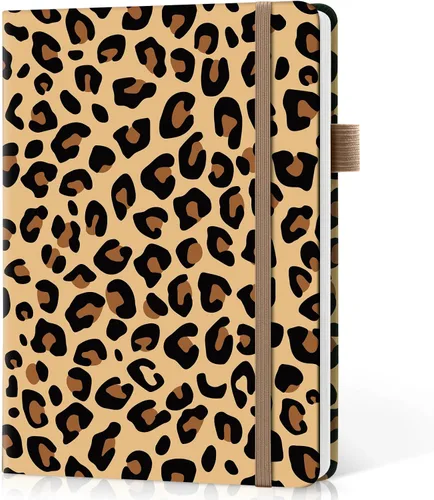 Vista 18 de Taja Cuaderno rayado para mujeres y hombres, diario de cuero de tapa dura para escribir, cuaderno de rayas universitarias A5 para trabajo y toma