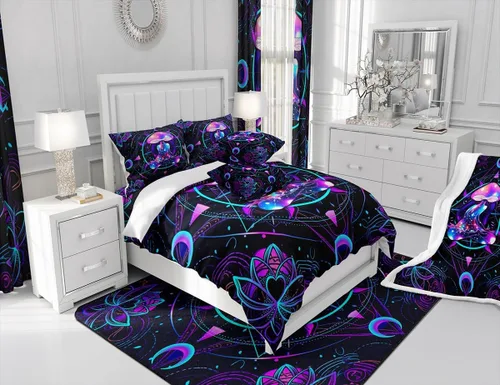 Vista 69 de Juego de ropa de cama Happy Camping de Homewish, tamaño individual, con diseño de osos cazadores y pinos, para niños, hombres, adultos, decoración