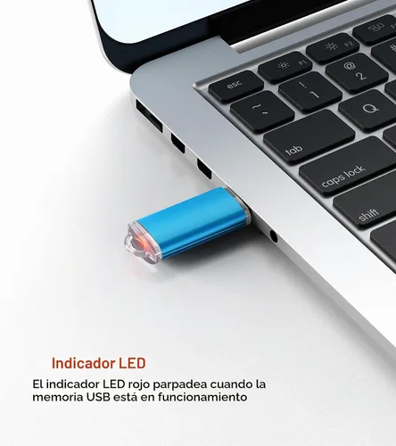 Vista 3 de TOPESEL Unidad flash USB 3.0 de 128 GB, memoria USB de alta velocidad para almacenamiento de datos (azul)