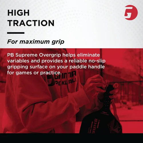 Vista 8 de Gamma Pickleball Supreme Overgrip, Easy to Apply Grip Tape for Pickleball Paddles, Badminton, Squash, Padel Racquets, Replacement Tacky Over Wrap