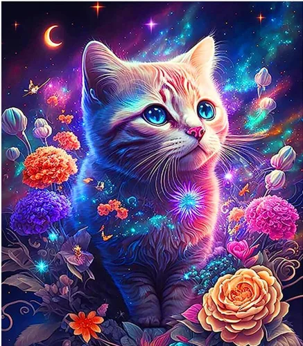Vista 6 de Pimio Kits de pintura de diamantes 5D para bricolaje, kit de arte de diamantes de anime redondo para principiantes y adultos, perfecto