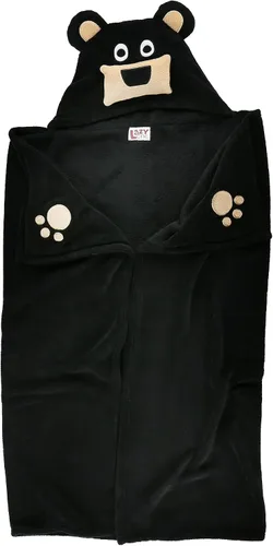 Vista 3 de Manta con capucha para llevar puesta Lazy One para niños, manta con capucha de animales (Oso)