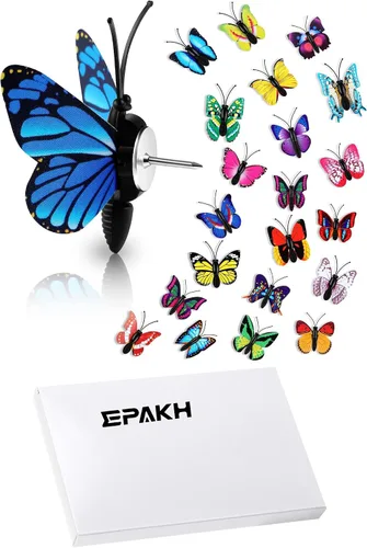 Vista 8 de Epakh Paquete de 30 chinchetas de mariposa, tachuelas decorativas, chinchetas de mariposa, chinchetas coloridas y bonitas para pared de fotos