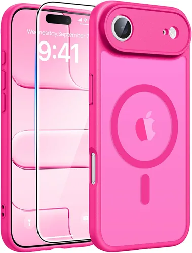 Vista 351 de FNTCASE - Funda para iPhone 16 Pro: magnética, mate, translúcida, de grado militar, protectora contra caídas, resistente, fina, duradera y a prueba