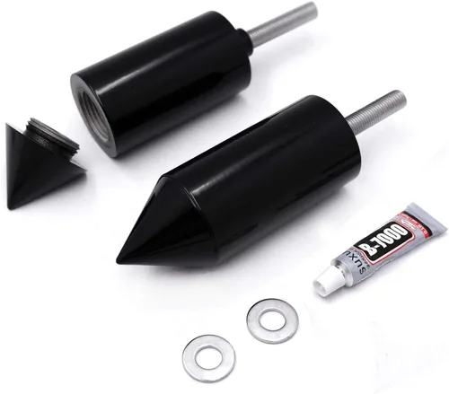 Vista 6 de Protector de deslizamiento de marco con puntas, protector contra caídas, aluminio negro para Yzf 600R Thundercat 96-07 [N/P: MT290-012]