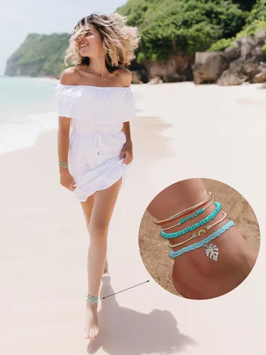 Vista 3 de Sunflower String Bracelet for Teen Girls Handmade Braided Rope Boho Bracelet Adjustable Waterproof Surfer Bracelet Aesthetic Strand Beach Bracelets