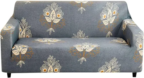 Vista 11 de MBROS Funda estampada para sofá, funda de sofá de tela elástica elástica, 1 pieza, antideslizante, universal, de elastano, protector de muebles