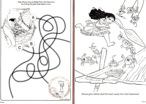 Vista 5 de Disney - Moana - Libro gigante para colorear y actividades - 200 páginas