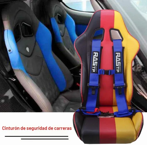 Vista 6 de RASTP Arnés de seguridad de 4 puntos con acolchado de 3 pulgadas (negro)