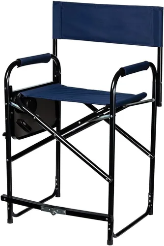 Vista 7 de Dura-Tech Silla alta plegable con mesa Comodidad estable elevada Duradera y resistente Comodidad acolchada Mesa plegable adjunta Capacidad
