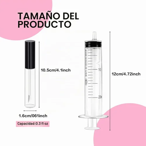Vista 3 de Bercoor Paquete de 30 tubos de brillo de labios, botella vacía de bálsamo labial recargable de 0.3 fl oz, recipiente de plástico transparente