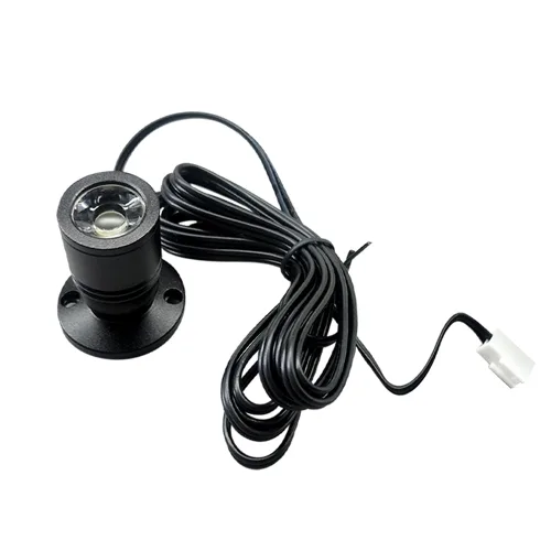 Vista 2 de Mini focos LED regulables de 12V para exhibición – Luz diurna de 1.5W 6500K, focos pequeños para exhibiciones con regulador de intensidad, negro