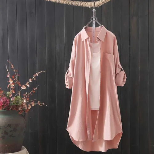 Vista 82 de Long Sleeve Shirts for Women Spring Summer Dressy Casual Button Down Plus Size Tops Office Work Blouses