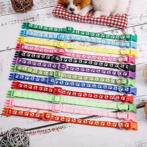 Vista 7 de Paquete de 12 Collares para Cachorros de Camada, Collares de Identificación Ajustables para Cachorros, Collares de Nailon Suave de Parto