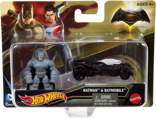 Vista 3 de Hot Wheels Batman v Superman El amanecer de la Justicia Blindado Batman Mini y Vehículo Batmobile
