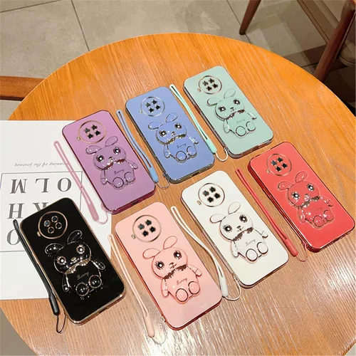 Vista 3 de Funda compatible con Redmi Note 9 Pro Funda de teléfono TPU Silicona Soporte galvanizado Suave Durable Caída Protección a prueba de golpes para 7
