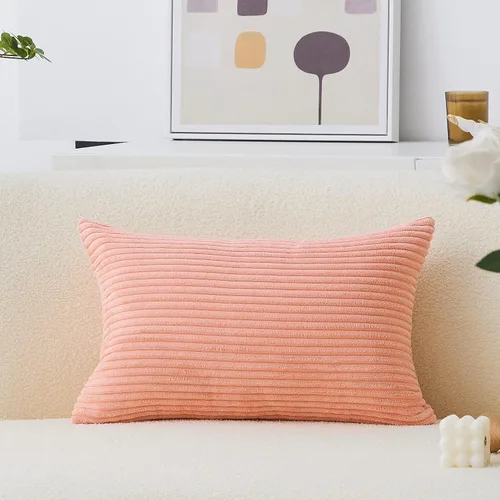 Vista 67 de Home Brilliant Funda de almohada de primavera de 18x18 pulgadas, funda de almohada de terciopelo a rayas para silla y sofá, funda de almohada