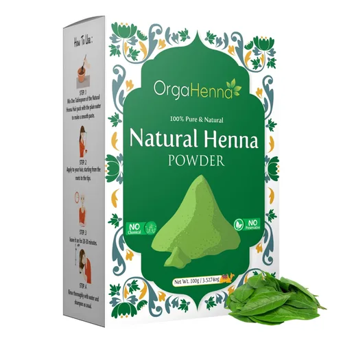Vista 6 de Polvo de henna herbario orgánico para el cabello – 100% puro y natural, color y acondicionador sin químicos – Fortalece, 3.53 oz