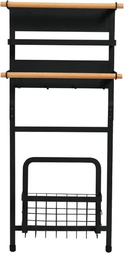 Vista 5 de Household Essentials Estante organizador magnético de metal, negro