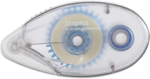 Vista 6 de STAPLES Cinta adhesiva permanente, 1/3" x 393", paquete de 2 – Adhesivo enrollable para manualidades, montaje y proyectos de papel
